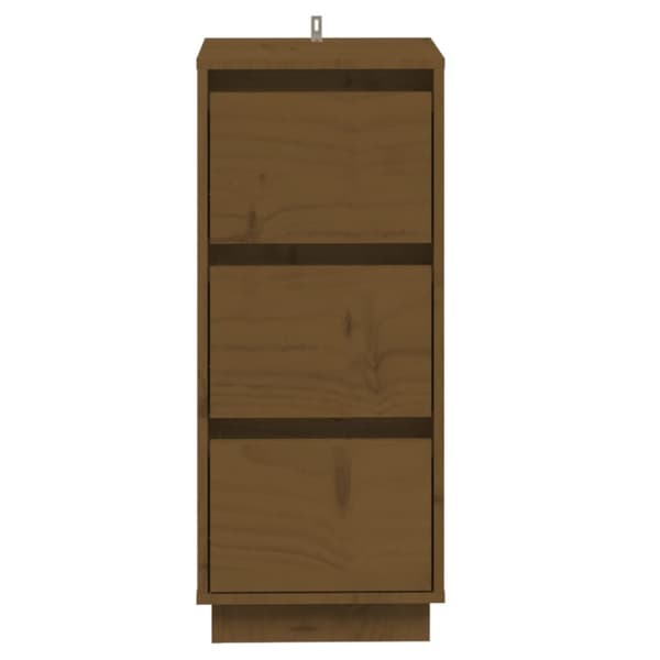 vidaXL Skjenk 2 stk honningbrun 32x34x75 cm heltre furu