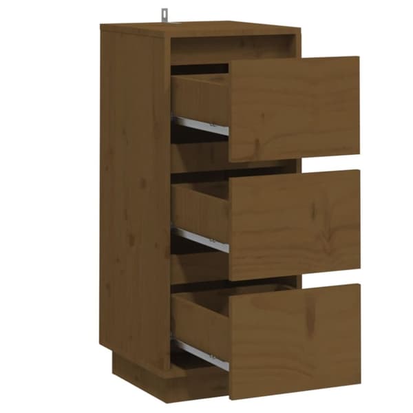 vidaXL Skjenk 2 stk honningbrun 32x34x75 cm heltre furu
