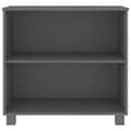 Pikkukuva 3 / 8: vidaXL Sivupöytä HAMAR tummanharmaa 85x35x80 cm täysi mänty