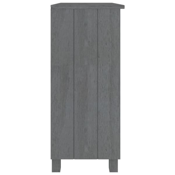 vidaXL Sivupöytä HAMAR tummanharmaa 85x35x80 cm täysi mänty