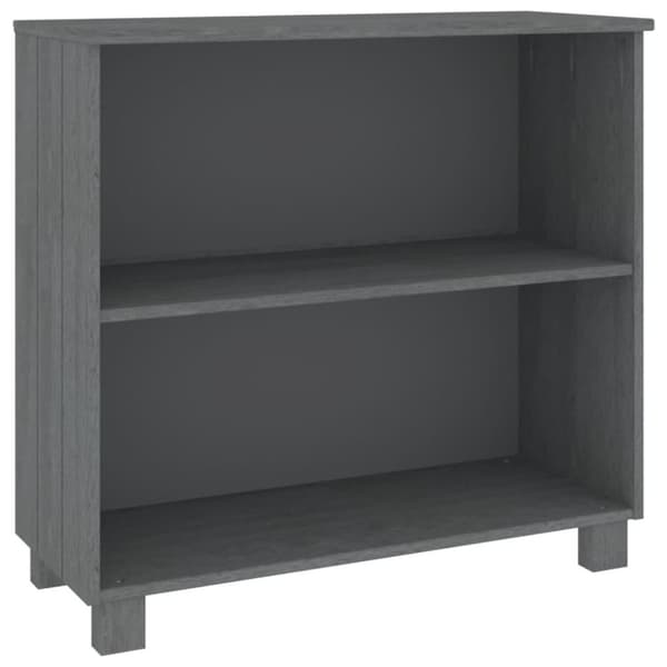 vidaXL skænk HAMAR 85x35x80 cm massivt fyrretræ mørkegrå