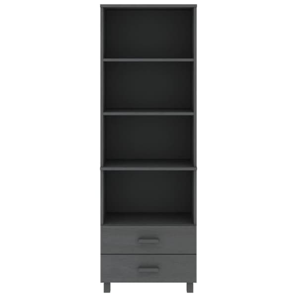 vidaXL Highboard HAMAR mørkegrå 60x35x180 cm heltre furu