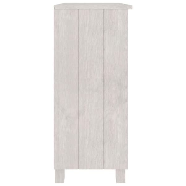 vidaXL skænk HAMAR 85x35x80 cm massivt fyrretræ hvid
