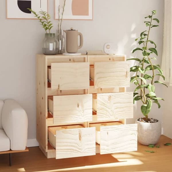 vidaXL Senkit 2 kpl 32x34x75 cm täysi mänty