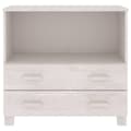 Miniatyrbilde 4 av 10: vidaXL Skjenk HAMAR hvit 85x35x80 cm heltre furu
