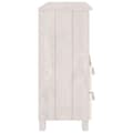 Miniatyrbilde 5 av 10: vidaXL Skjenk HAMAR hvit 85x35x80 cm heltre furu