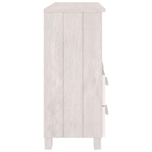 vidaXL Skjenk HAMAR hvit 85x35x80 cm heltre furu
