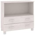 Miniatyrbilde 1 av 10: vidaXL Skjenk HAMAR hvit 85x35x80 cm heltre furu
