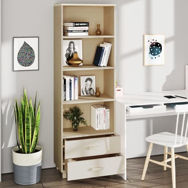 vidaXL Kaappi HAMAR hunajanruskea 60x35x180 cm täysi mänty