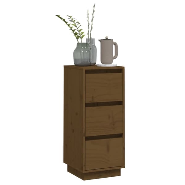 vidaXL Skänk honungsbrun 32x34x75 cm massiv furu