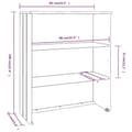 Pikkukuva 8 / 9: vidaXL Yläkaappi HAMAR valkoinen 85x35x100 cm täysi mänty