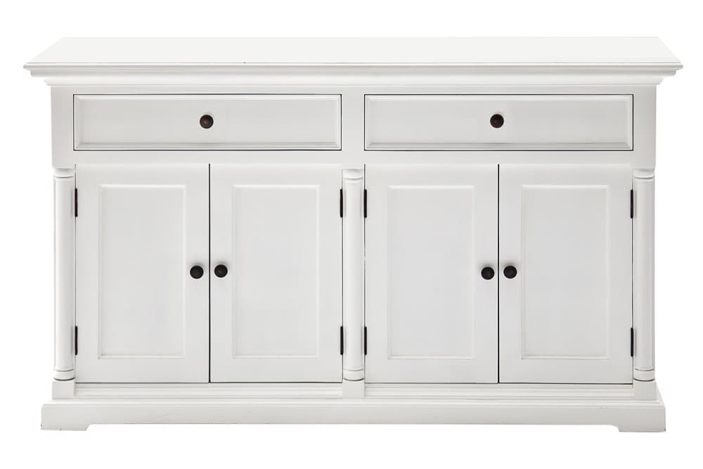 Provence skänk med 4 dörrar och 2 lådor, vit.