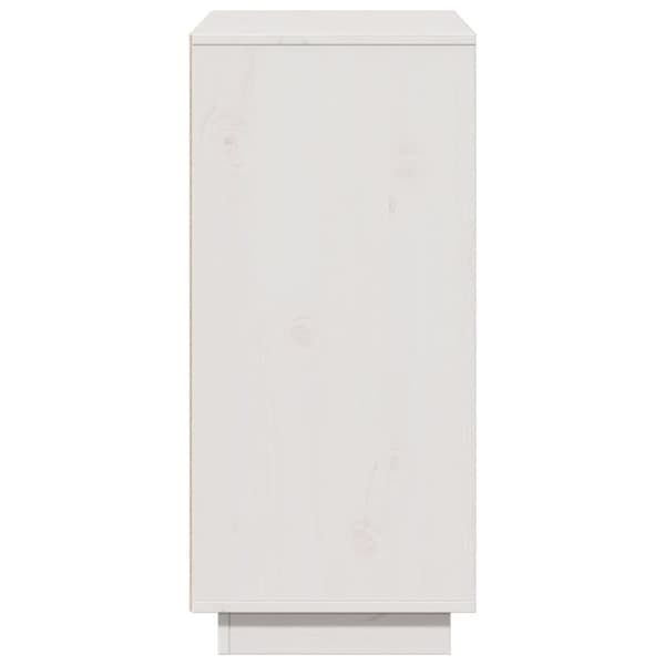 vidaXL Skjenk hvit 60x34x75 cm heltre furu