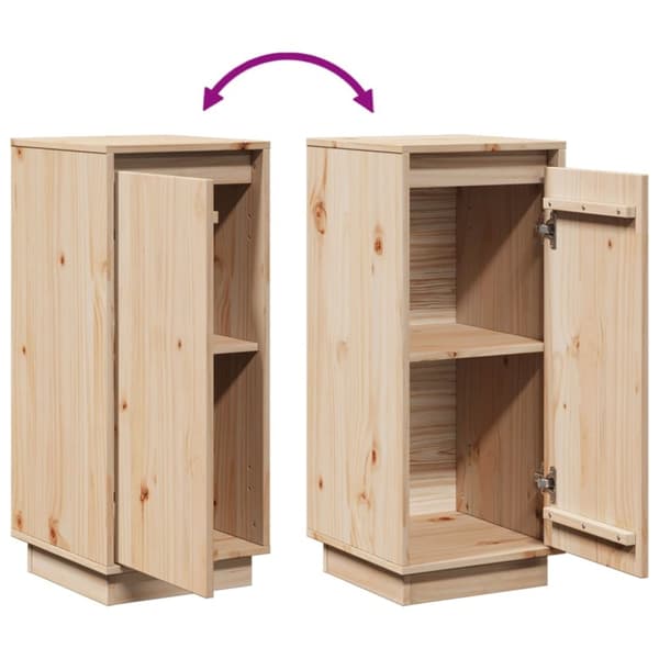 vidaXL Skänk 31,5x34x75 cm massiv furu