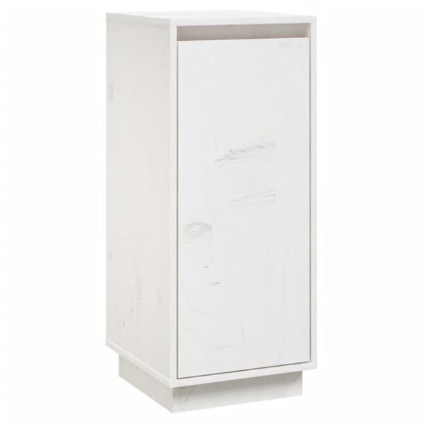 vidaXL Skjenk hvit 31,5x34x75 cm heltre furu