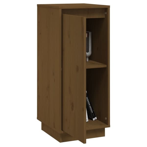 vidaXL skænk 31,5x34x75 cm massivt fyrretræ gyldenbrun