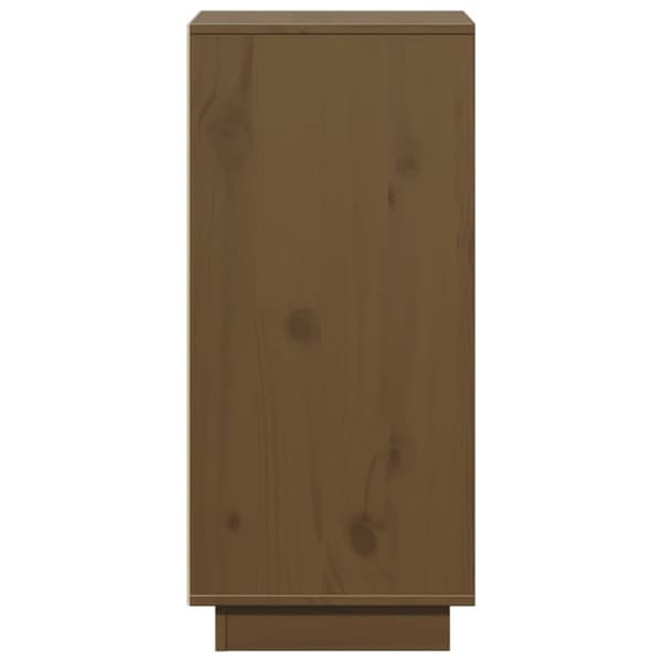 vidaXL skænk 31,5x34x75 cm massivt fyrretræ gyldenbrun