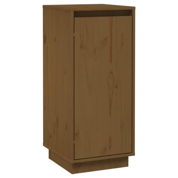vidaXL skænk 31,5x34x75 cm massivt fyrretræ gyldenbrun