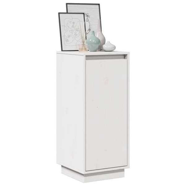 vidaXL skænke 2 stk. 31,5x34x75 cm massivt fyrretræ hvid