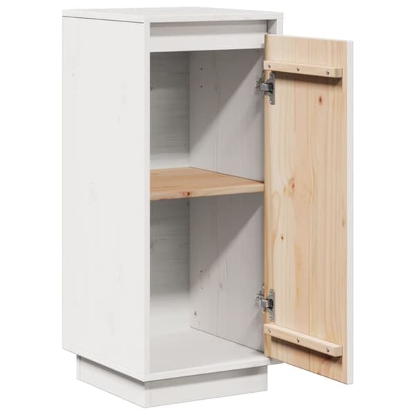 vidaXL skænke 2 stk. 31,5x34x75 cm massivt fyrretræ hvid