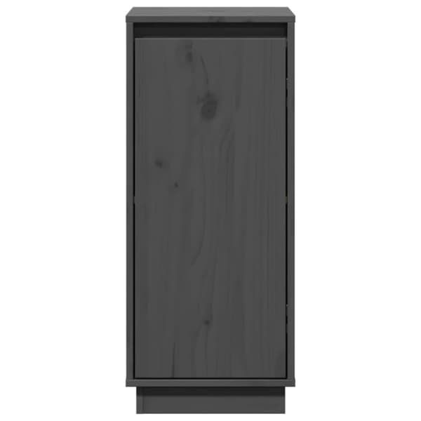 vidaXL skænke 2 stk. 31,5x34x75 cm massivt fyrretræ grå