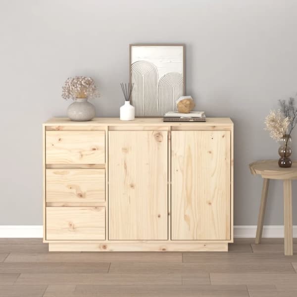 vidaXL Skänk 111x34x75 cm massiv furu