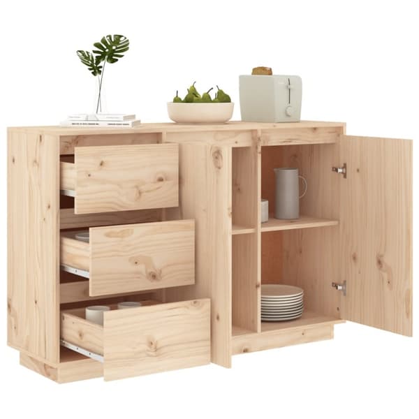 vidaXL Skänk 111x34x75 cm massiv furu