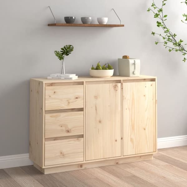 vidaXL Skänk 111x34x75 cm massiv furu