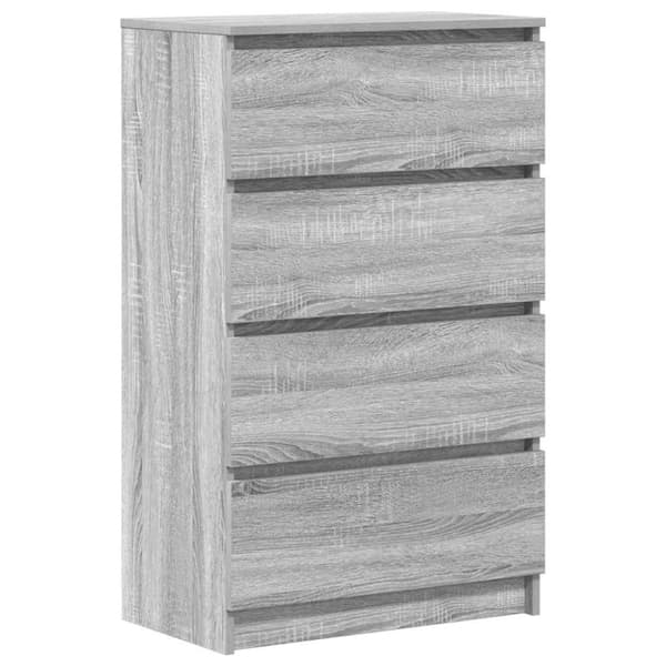 vidaXL Byrå grå sonoma-ek 60x35x98,5 cm konstruerat trä