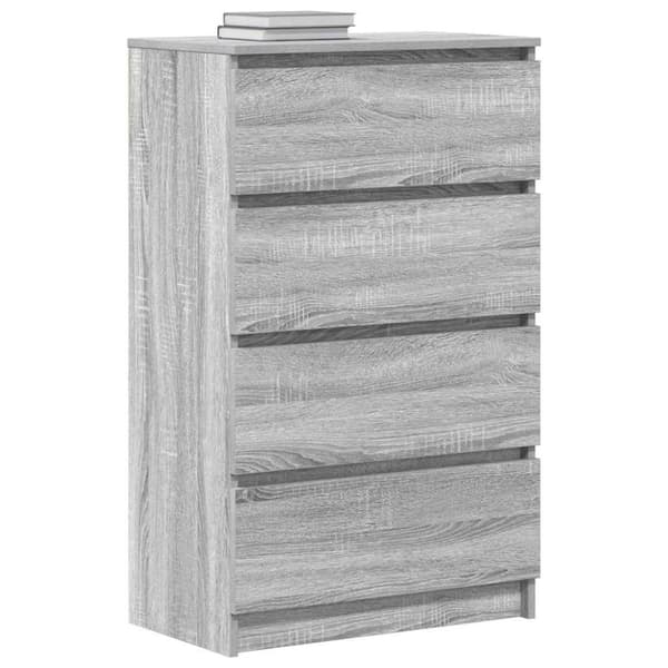 vidaXL Byrå grå sonoma-ek 60x35x98,5 cm konstruerat trä