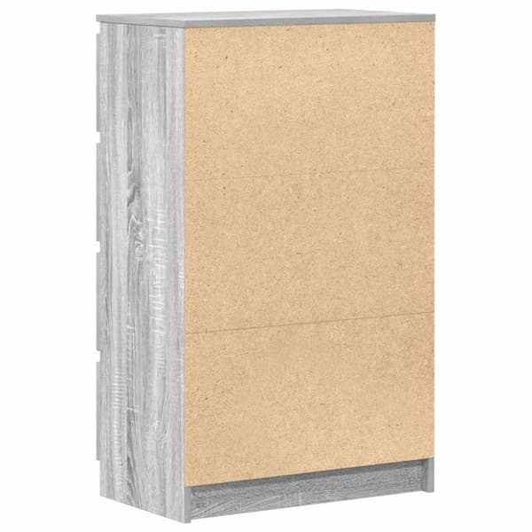 vidaXL Byrå grå sonoma-ek 60x35x98,5 cm konstruerat trä