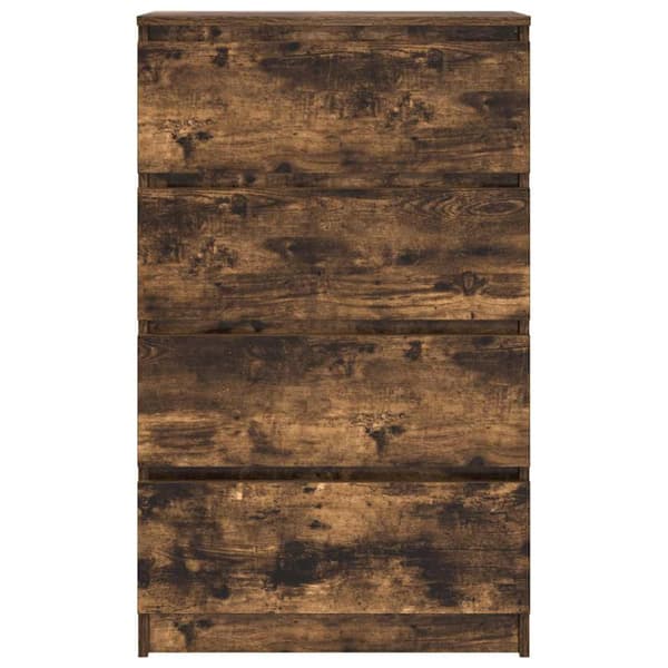 vidaXL Byrå rökfärgad ek 60x35x98,5 cm konstruerat trä