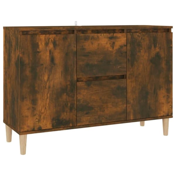 vidaXL Skjenk røkt eik 101x35x70 cm konstruert tre