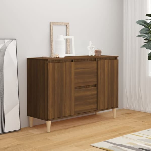 vidaXL Skänk brun ek 101x35x70 cm konstruerat trä