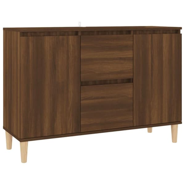 vidaXL Skänk brun ek 101x35x70 cm konstruerat trä
