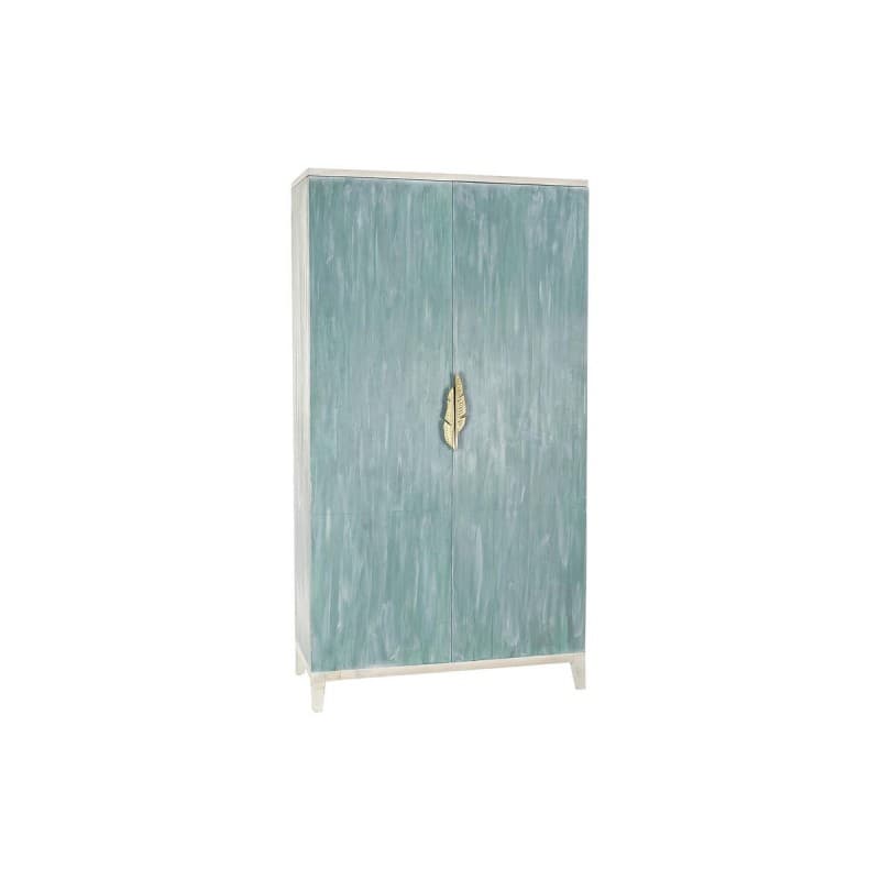Skåp DKD Home Decor Metall Trä Turkos (110 x 50 x 205 cm)