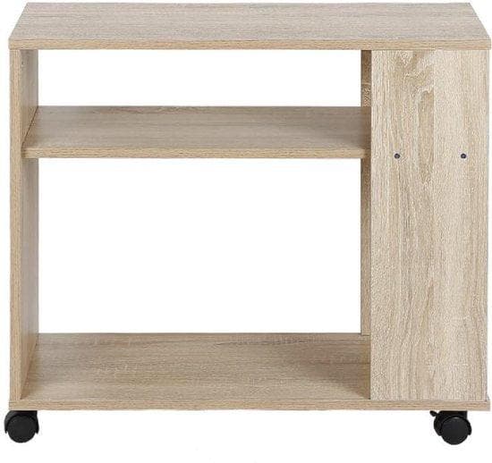 Skåp på hjul - byrå Modern - förvaringsskåp mobil - sängbord trä - sängbord på hjul - trä - förvaringsmöbler - 70 x 61 x 35 cm - trä