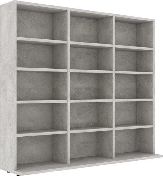 Bokhylla | 102 x 23 x 89,5 cm | Betonglook | Skåp | Hylla