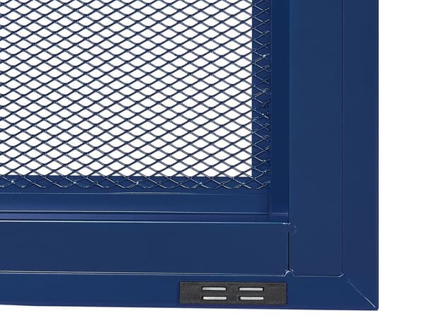 Konstorsbyrå Marinblå Metall 2 Dörrar Lås Nycklar Industriell Design Hemmakontor Möbler