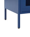 Miniatyrbild 8 av 9: Konstorsbyrå Marinblå Metall 2 Dörrar Lås Nycklar Industriell Design Hemmakontor Möbler