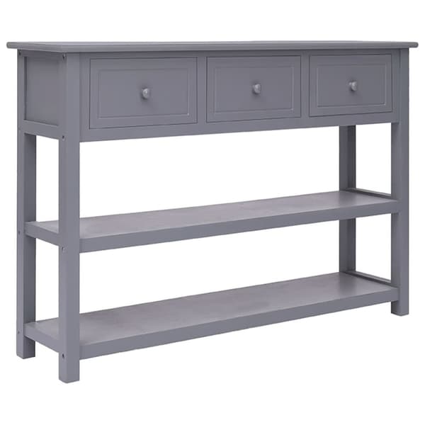 vidaXL Senkki harmaa 108x30x76 cm täysi keisaripuu