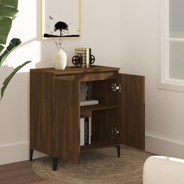 vidaXL Skjenk brun eik 60x35x70 cm konstruert tre