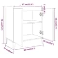 Miniatyrbilde 7 av 9: vidaXL Skjenk brun eik 60x35x70 cm konstruert tre