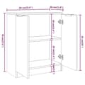 Miniatyrbilde 7 av 8: vidaXL Skjenk svart 60x30x70 cm konstruert tre