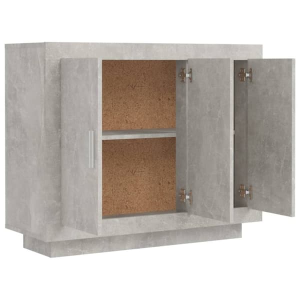 vidaXL Skjenk betonggrå 92x35x75 cm konstruert tre