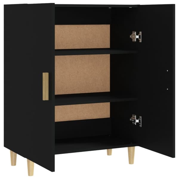 vidaXL Skjenk svart 70x34x90 cm konstruert tre