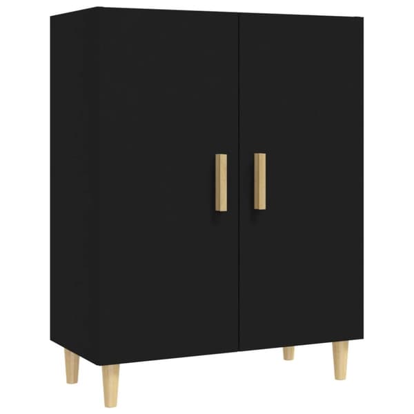 vidaXL Skjenk svart 70x34x90 cm konstruert tre