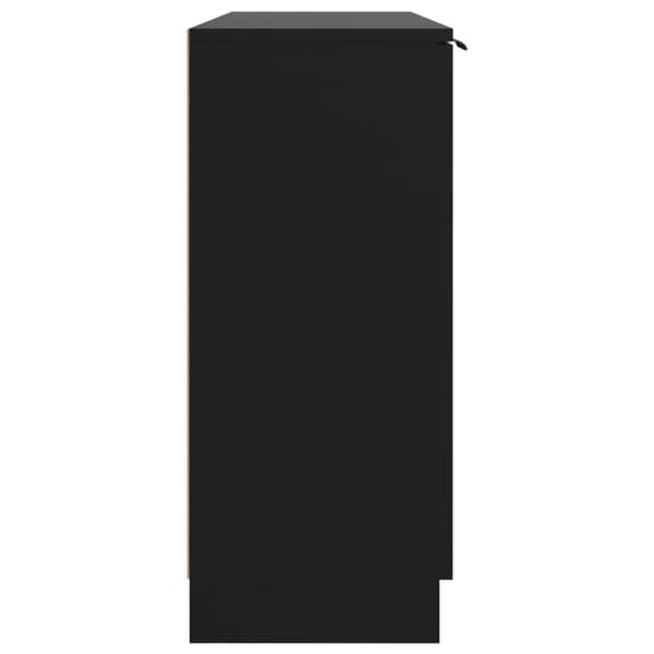 vidaXL skænk 90,5x30x70 cm konstrueret træ sort
