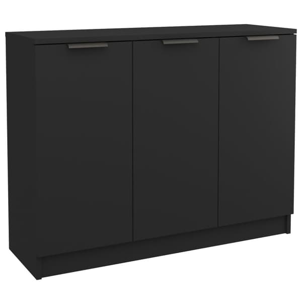 vidaXL skænk 90,5x30x70 cm konstrueret træ sort