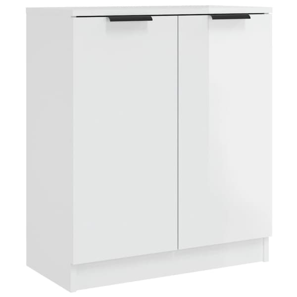 vidaXL skænk 60x30x70 cm konstrueret træ hvid højglans